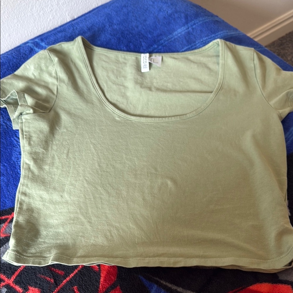 Women's Green Crop Top